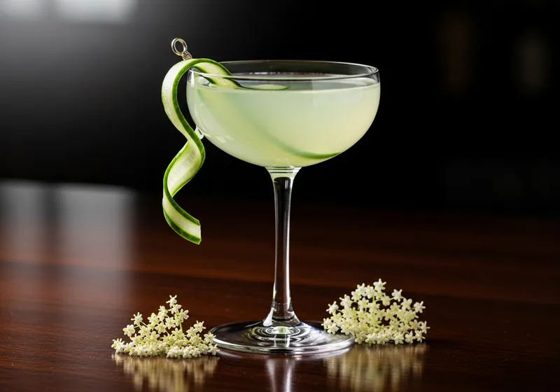 Cucumber Elderflower Martini