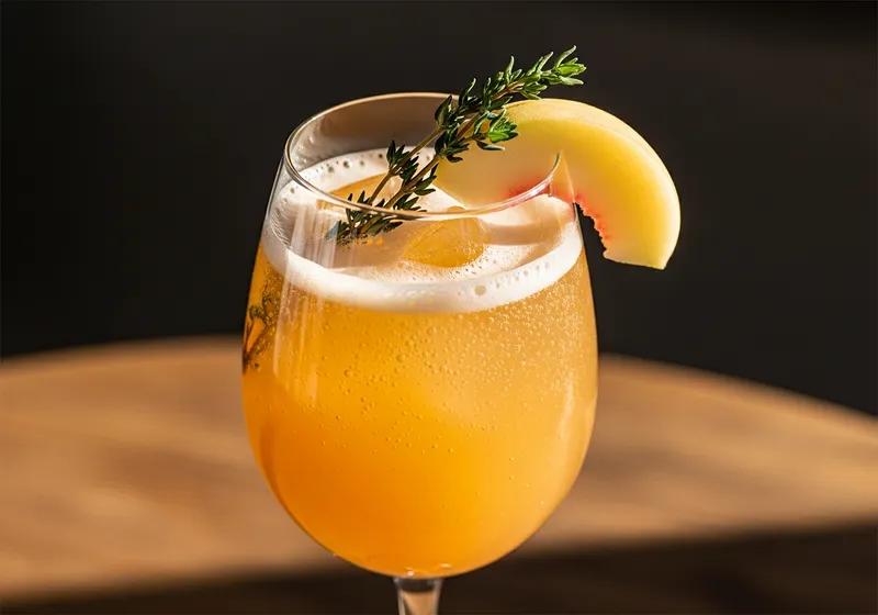 White Peach & Thyme Fizz