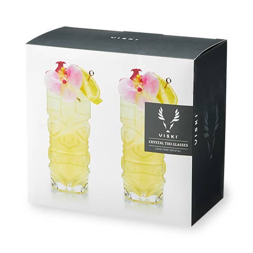 Viski Pacific™ Crystal Tiki Glasses - Set of 2