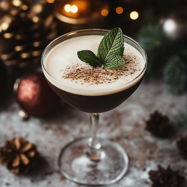 Frosted Noir: Peppermint White Chocolate Espresso Martini Cocktail - 375ml