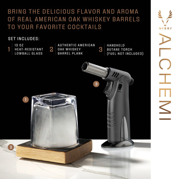 Alchemi™ Oak Barrel Board Smoke Infusion Kit Set of 3 - Paradigm Spirits Co.