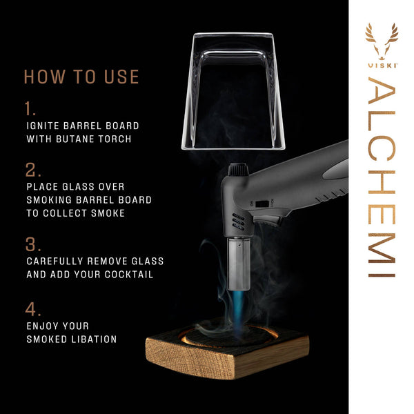 Alchemi™ Oak Barrel Board Smoke Infusion Kit Set of 3 - Paradigm Spirits Co.