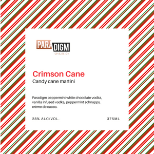 Crimson Cane: The Candy Cane Martini - 375ml - Paradigm Spirits Co.