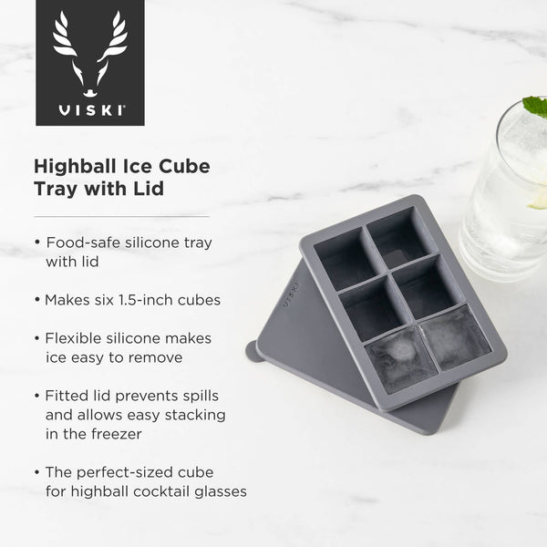 Glacier 1.5 inch Highball Ice Cube Tray with Lid - Paradigm Spirits Co.