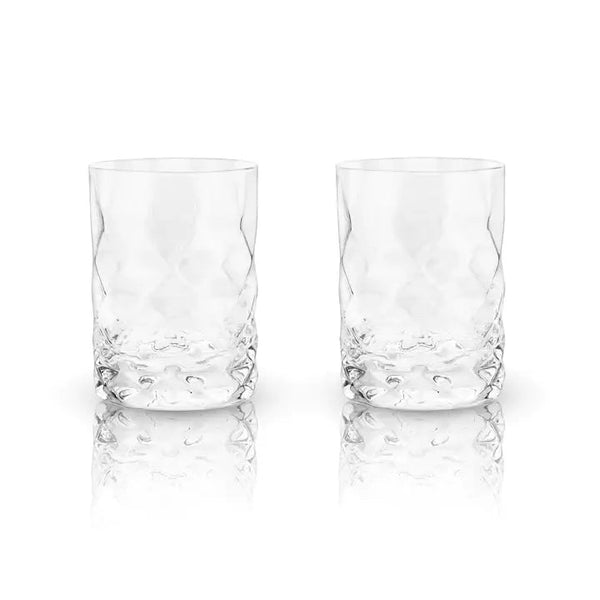 Viski Gem Crystal Lowball Tumblers - Set of 2 - Paradigm Spirits Co.