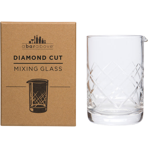 Diamond Cut Mixing Glass
